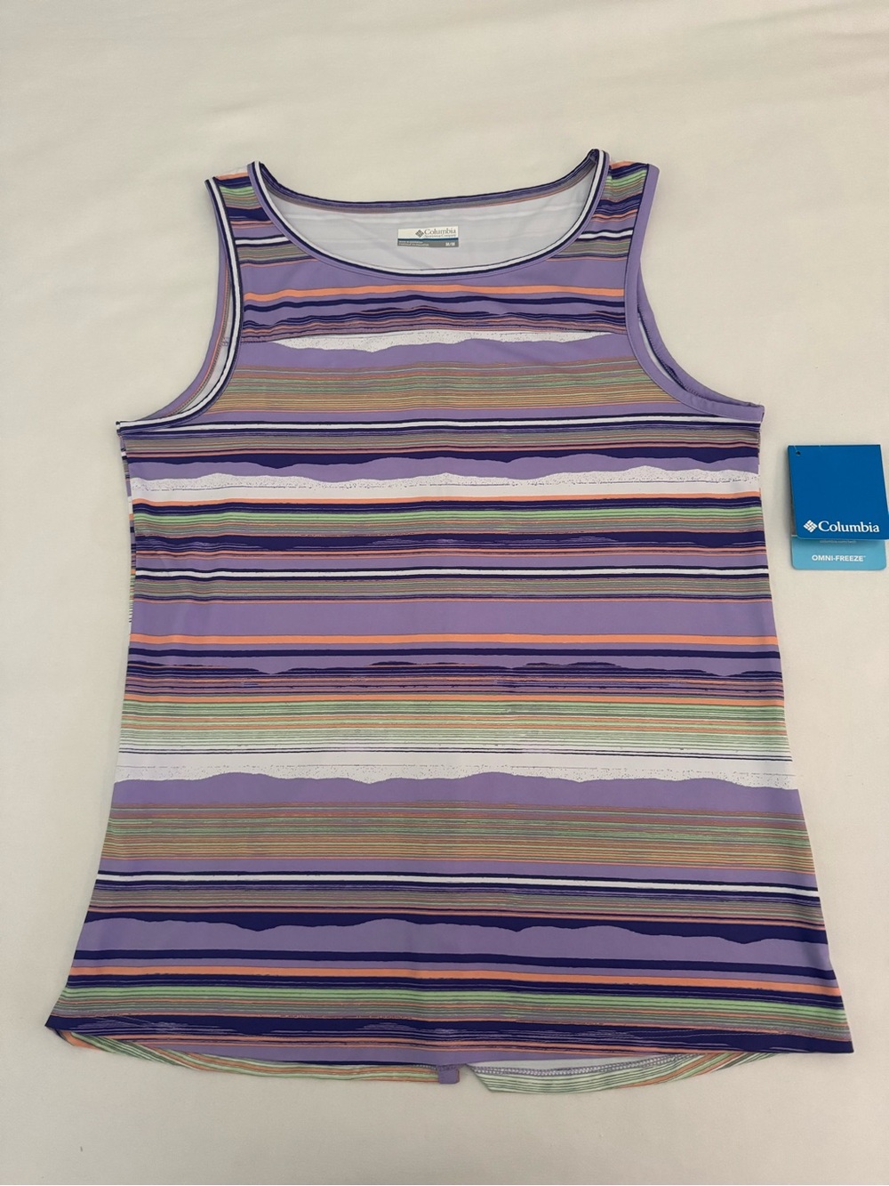 NWT Columbia "chill river" tank top in gorgeous purple print.  Size medium.